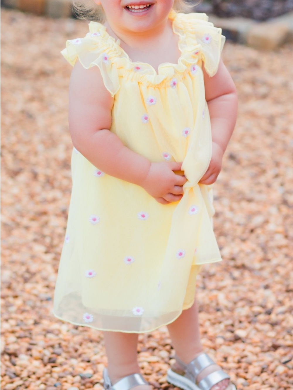 Cat & Jack Yellow Floral Dress 2T
